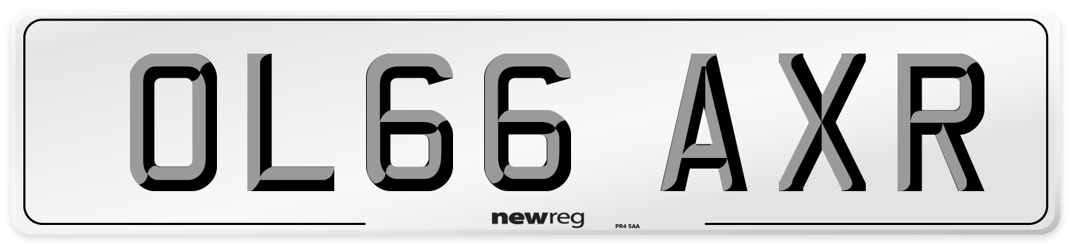OL66 AXR Number Plate from New Reg